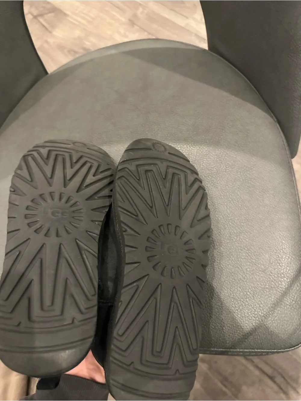 UGG Cozy Black Suede Lined Ankle Slippers
